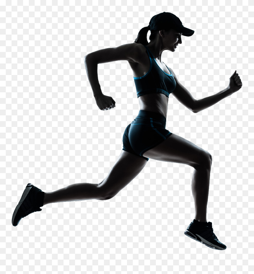 Female Silhouette Stock Photography Clip Art - Running Person Transparent Background - Png Download