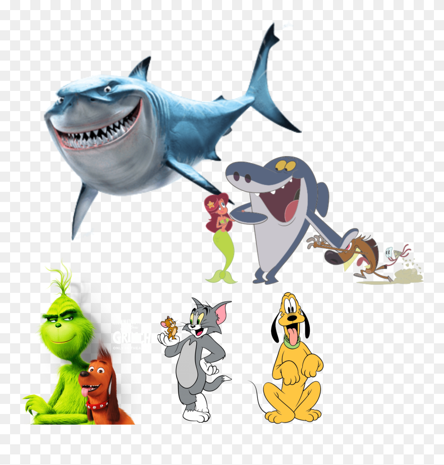 #sharksticker #picsart @picsart Https - Bruce Finding Nemo Characters Clipart
