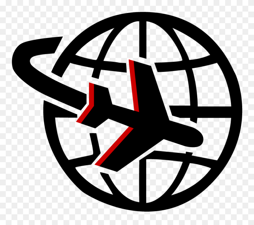 Hand With Globe Black And White Stock Clipart