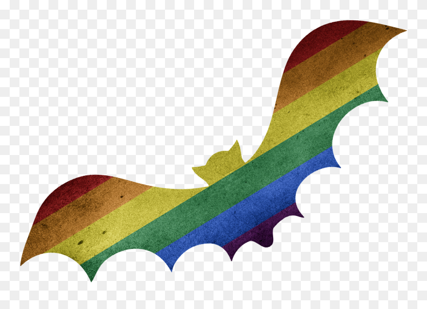 Rainbow Bat Clipart