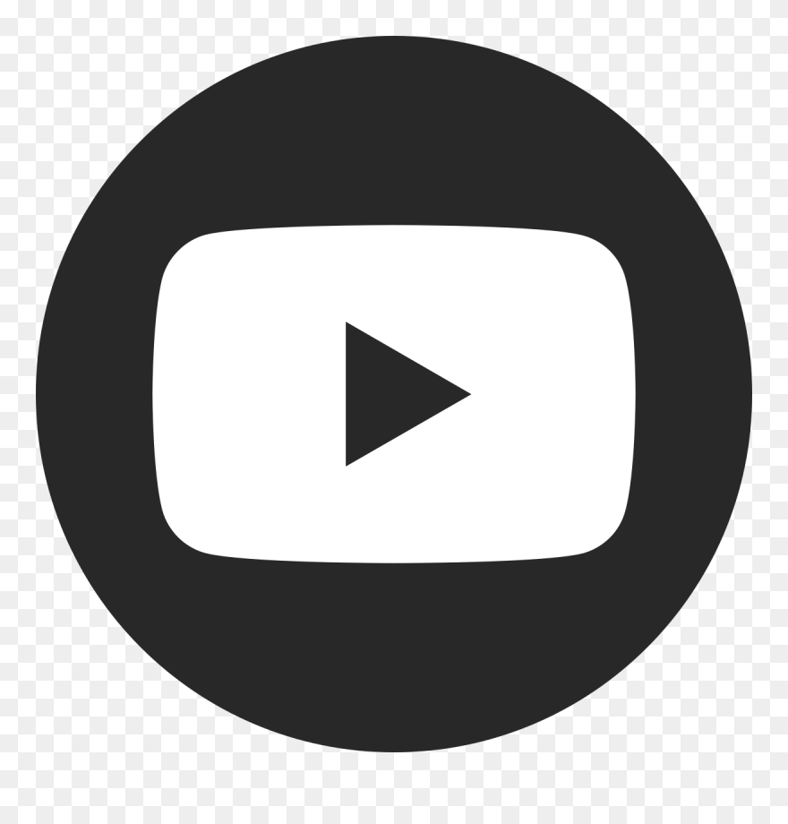 Youtube Social Dark Circle - Black Youtube Logo Png Clipart