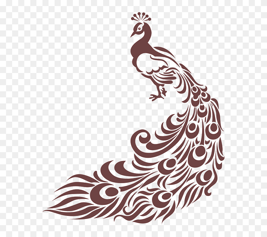 Peacock Drawing, Peacock Painting, Peacock Art, Peacock - Simple Fabric Painting Designs Clipart