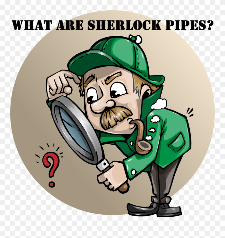 What Are Sherlock Pipes - Detective Funny Clipart