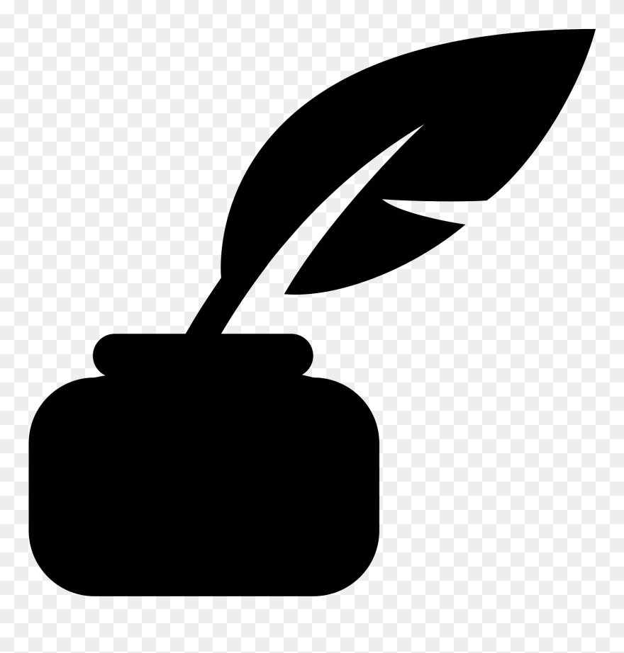 Quill With Icon Free - Fountain Pen Icon Png Clipart