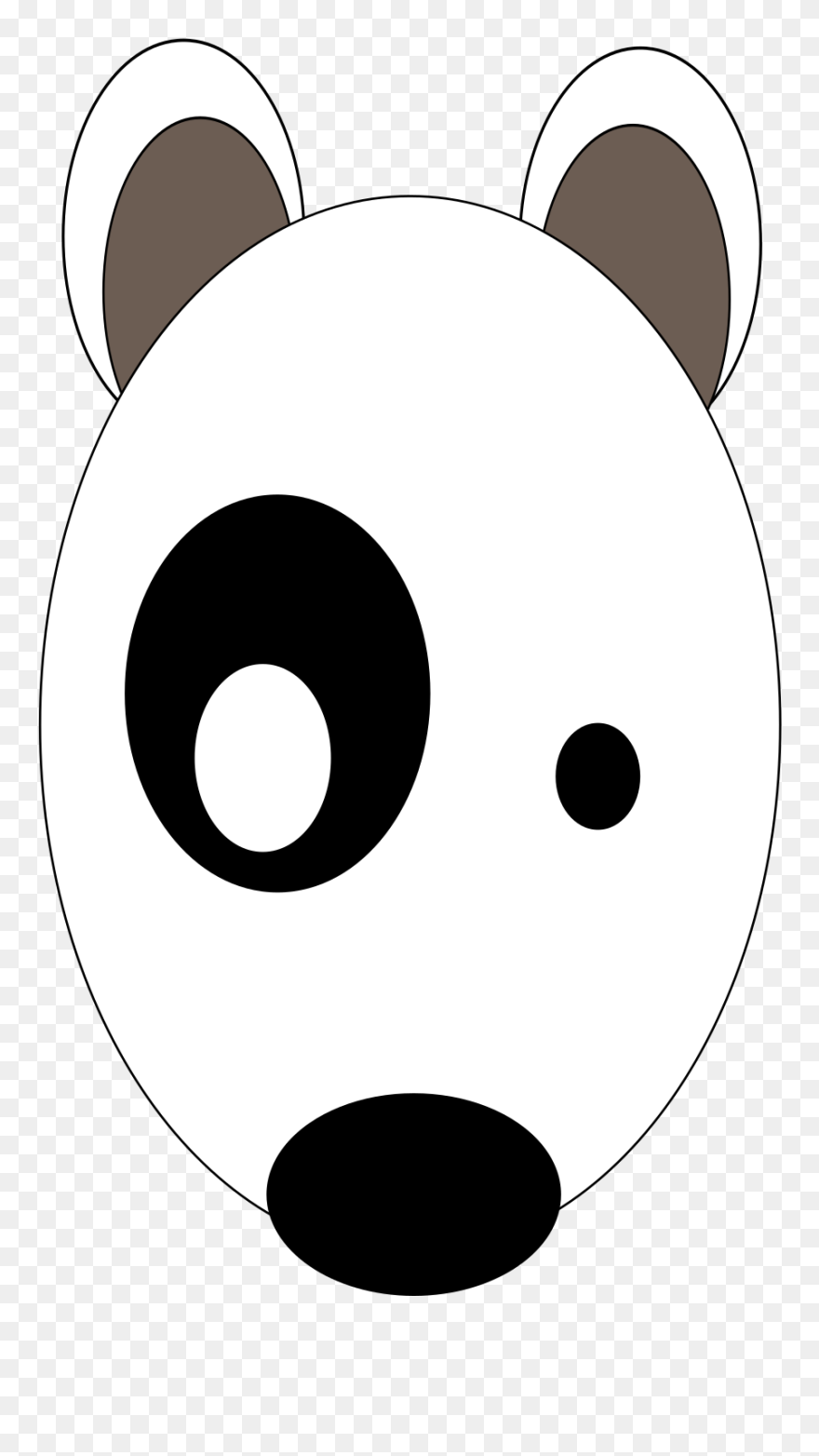 Bull Terrier Portrait Vector Drawing - Bull Terrier Clipart