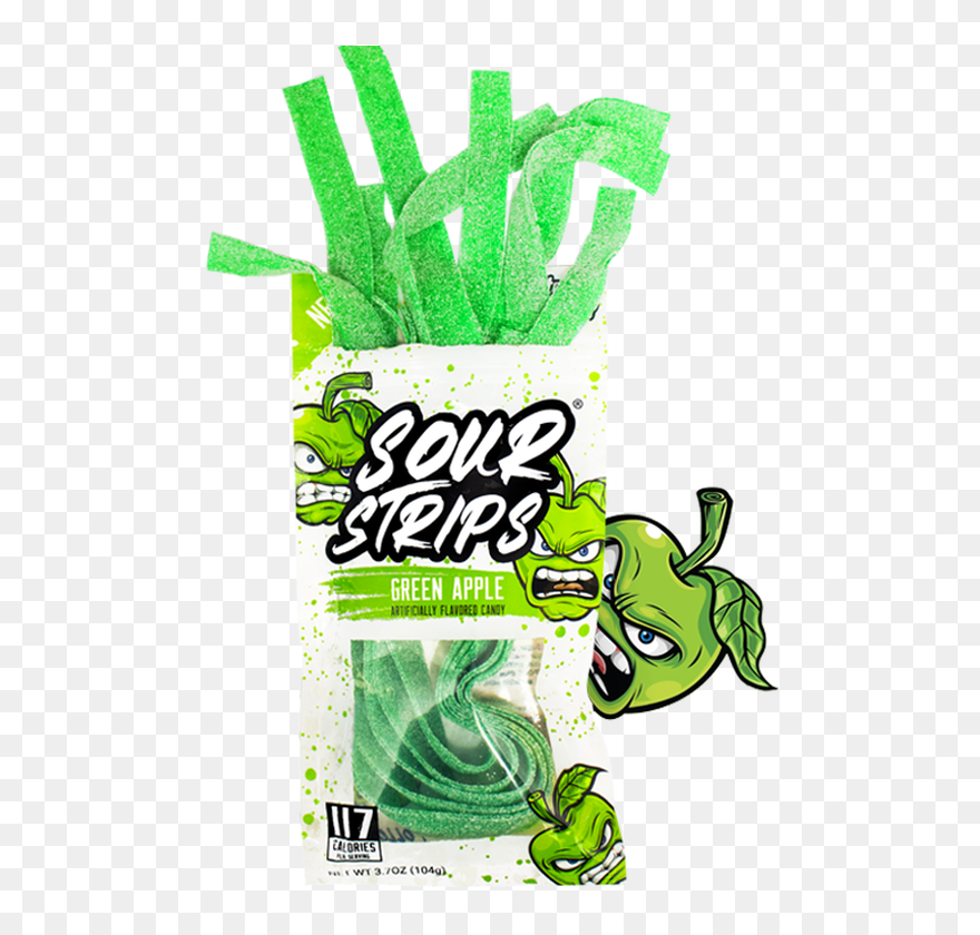 Apple Sour Strips - Illustration Clipart