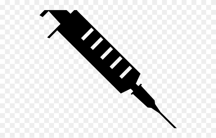 Syringe Clipart Black And White - Png Download