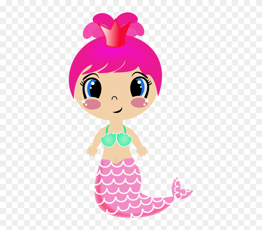 Clip Art Mermaid Image Vector Graphics - Dibujos Infantiles De Sirenas - Png Download