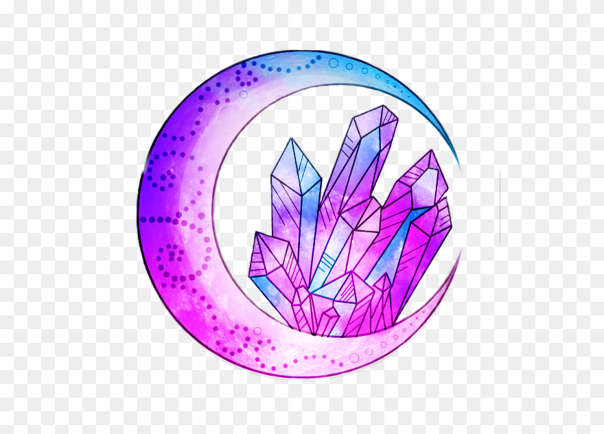 #finq #finqdiy #moon #moonphases #kawaiimoon #crystal - Circle Clipart