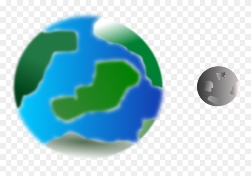 Earth And Moon Transparent Clipart