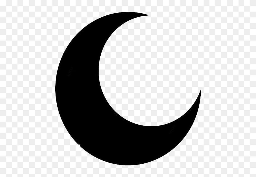 Black Crescent Moon Png Image - Transparent Crescent Moon Png Clipart