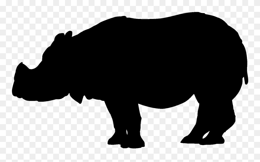 Rhinoceros Clip Art Domestic Pig Image Silhouette - Polar Bear Icon Png Transparent Png