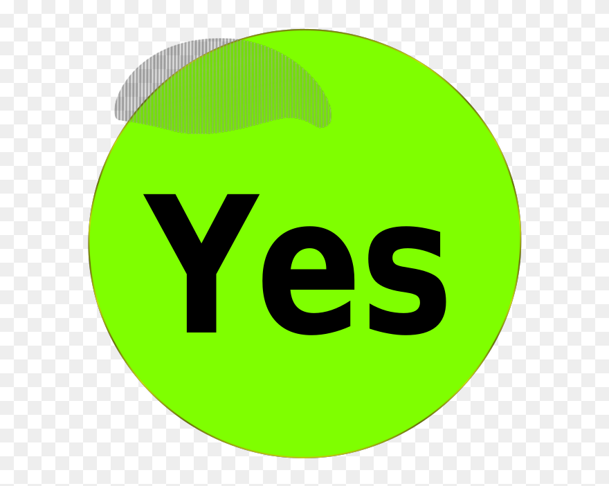Yes Button Svg Clip Arts - Circle - Png Download