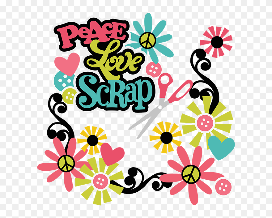 Peace Love Scrap Cuttable Clipart