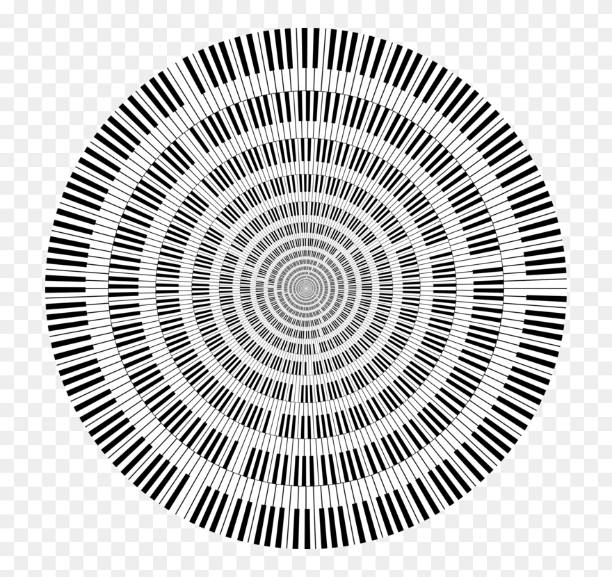 Symmetry,area,monochrome Photography - Psychedelic Circle Clipart