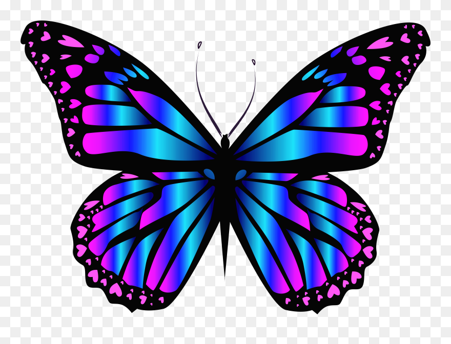 Clipart Butterflies Free Purple Butterfly - Png Download