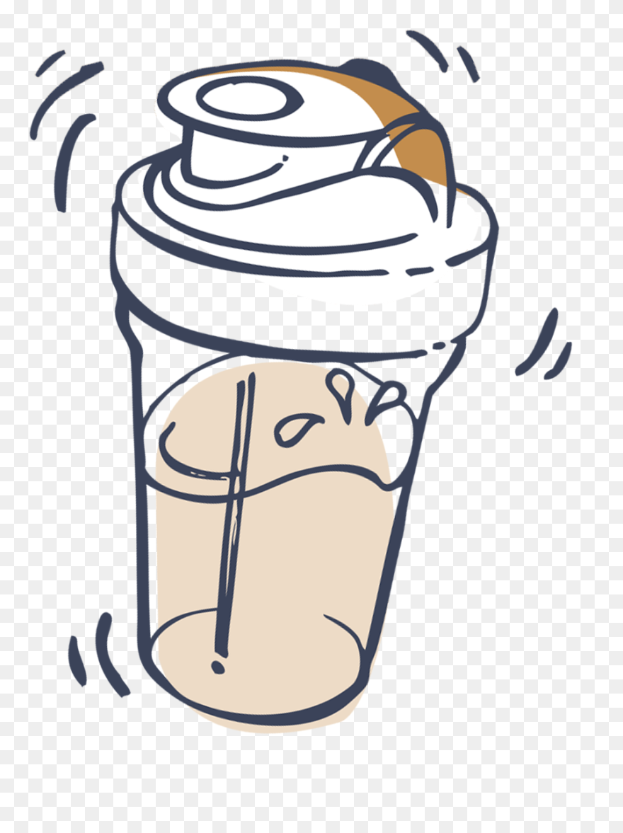 Protein Drawing - Clip Art Protein Shake - Png Download