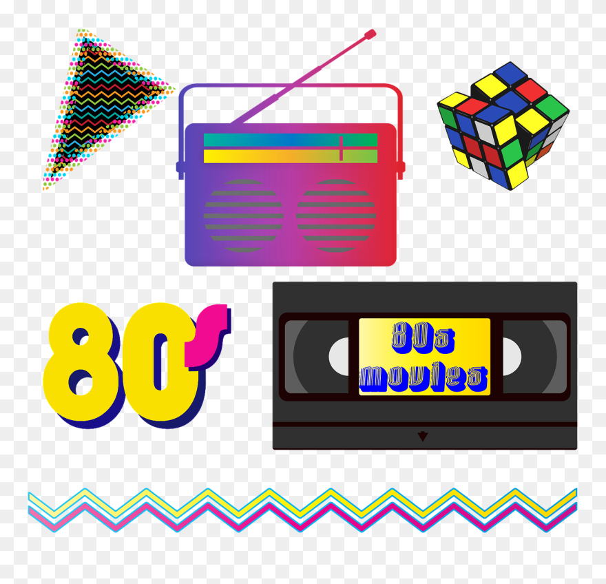 80s Memorabilia Clipart