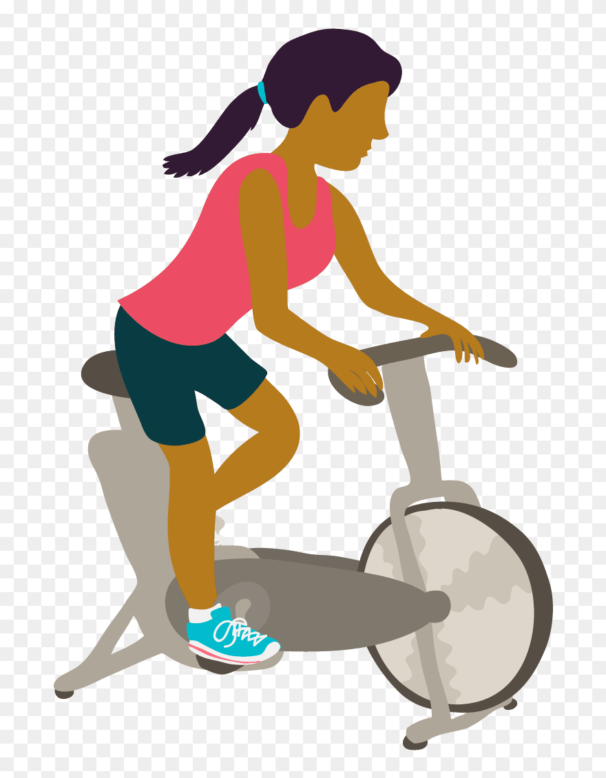 Cycling Clipart Cycling Exercise - Indoor Cycling Clipart - Png Download