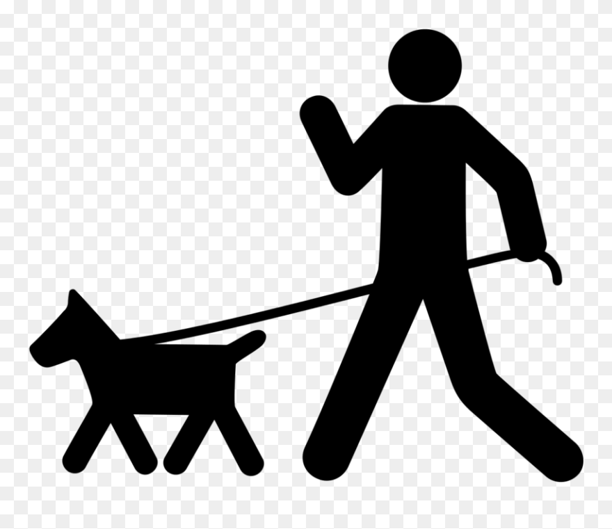 Pet Sitting Dog Walking German Shepherd Dobermann Dog - Dog Walking Clip Art Black And White - Png Download