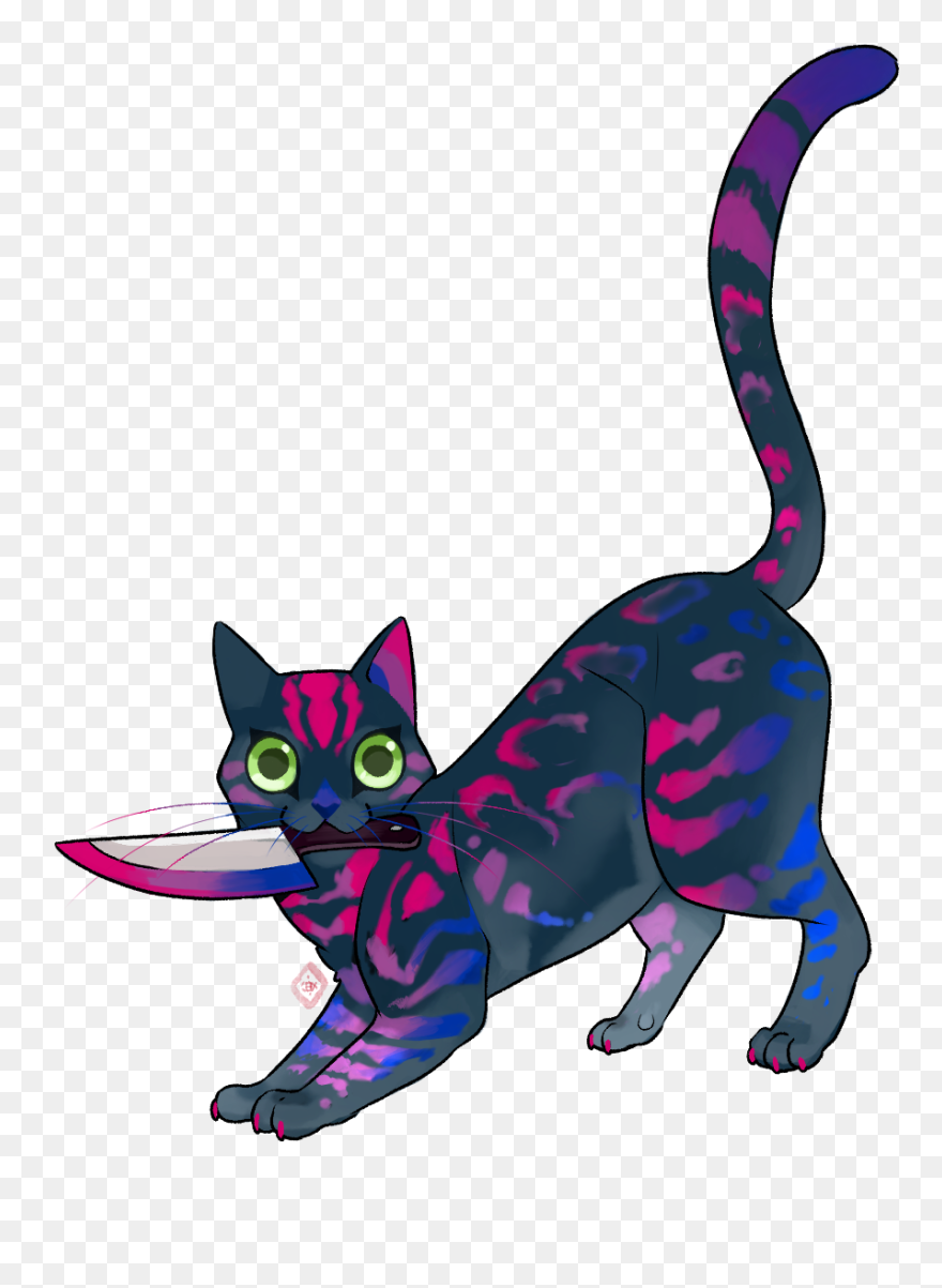 Transparent Knife Cat Clipart