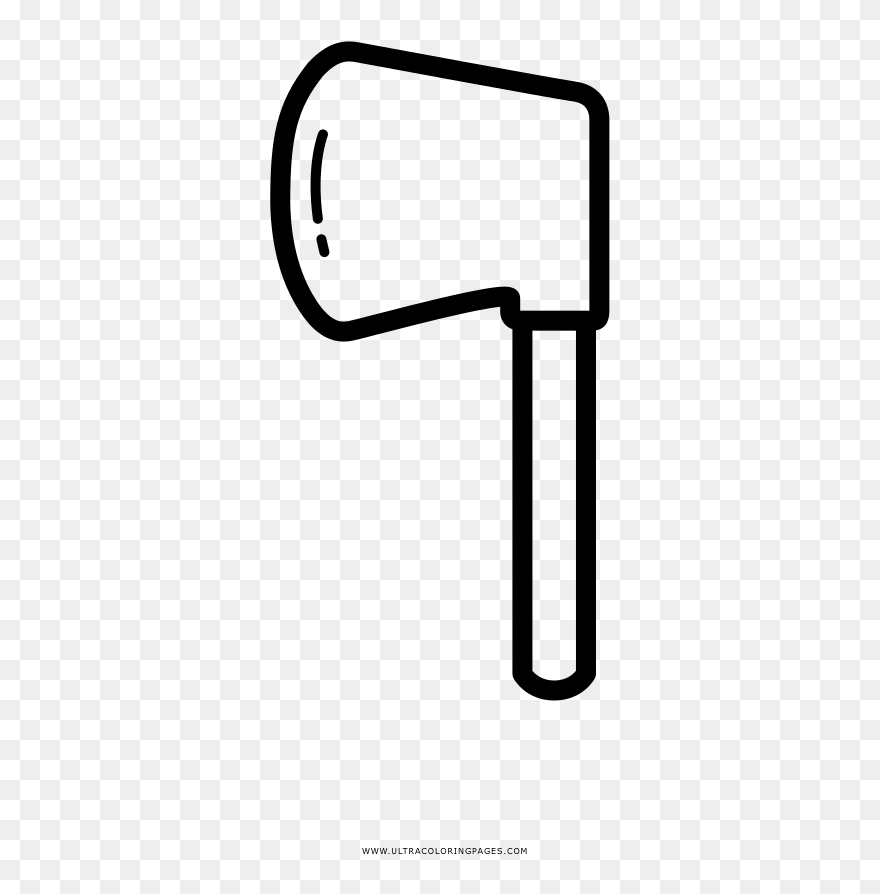 Ax Coloring Page - Line Art Clipart