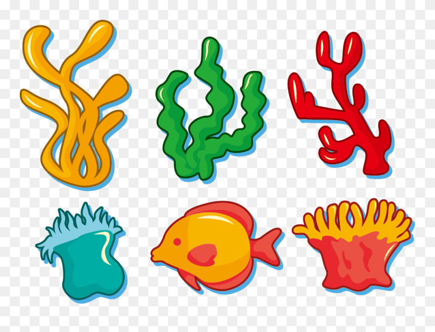 Clipart For Seaweed , Png Download - Clipart Cartoon Coral Reef Transparent Png