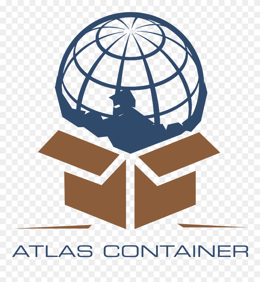 Atlas Container - Corrugated Box Company Logo Clipart
