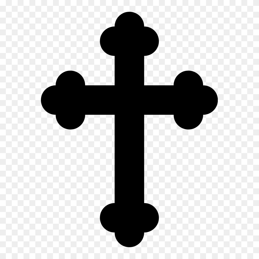 Cross Out Clip Art - Serbian Orthodox Cross Black - Png Download
