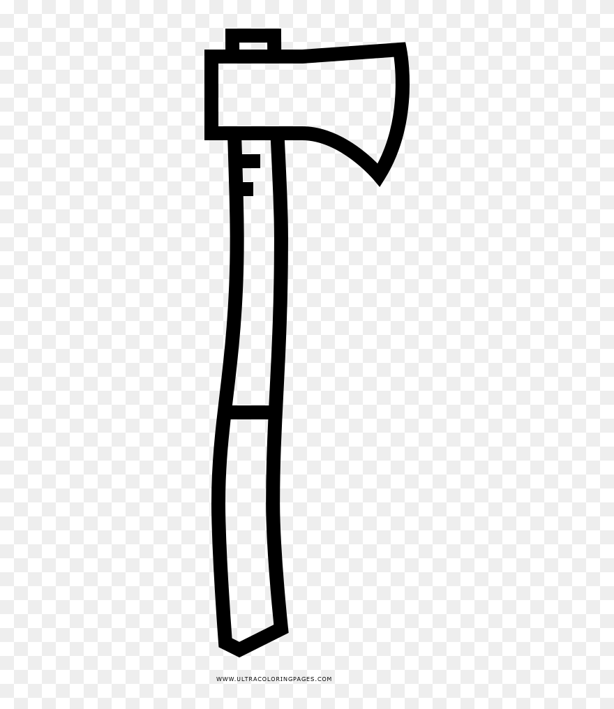 Axe Coloring Page Clipart
