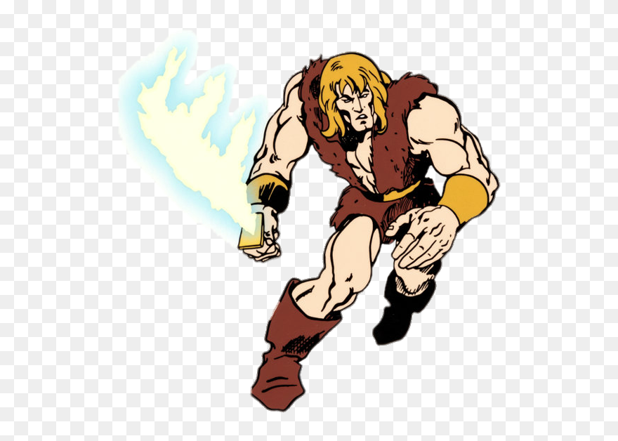 Thundarr With Flaming Sword Clipart