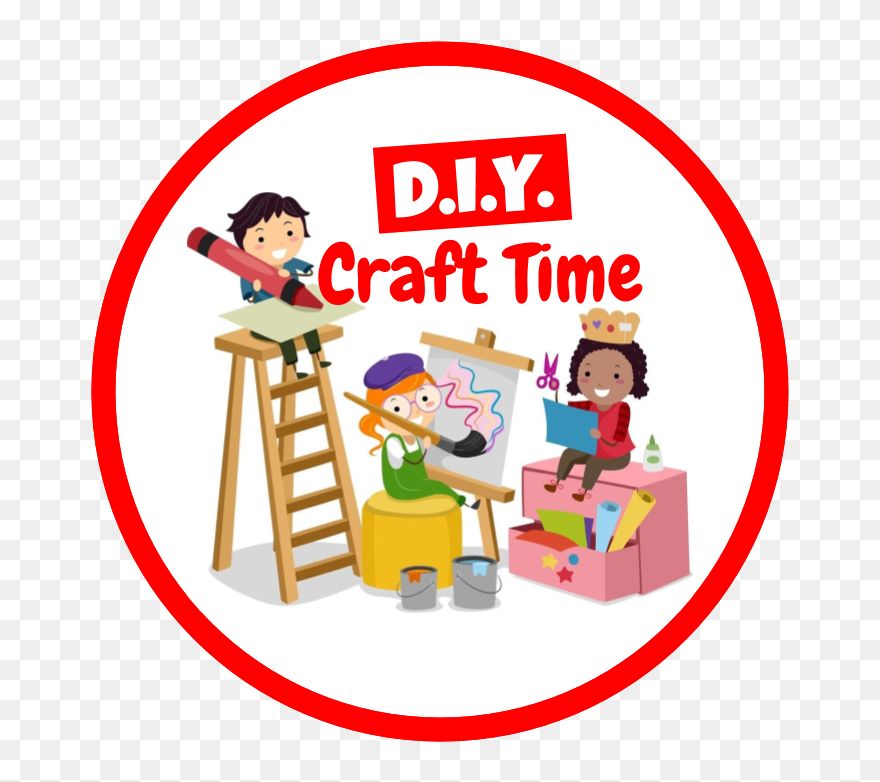 White Circle With A Red Border And Text Reading "d - Arts And Crafts Illustration Kids Clipart