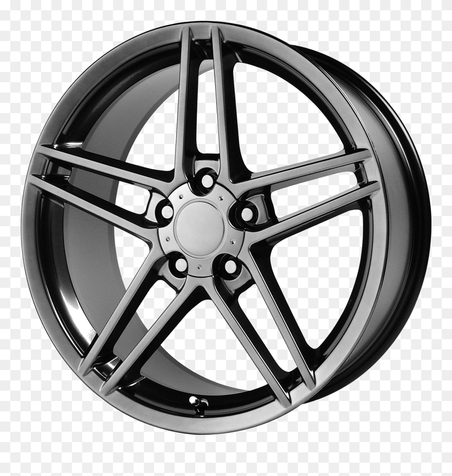 Chevrolet Corvette Style Wheel Silver - Liquid Metal Coil 5 Clipart
