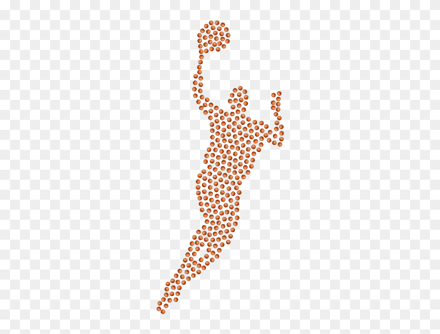 Basketball Man Silhouette - Illustration Clipart