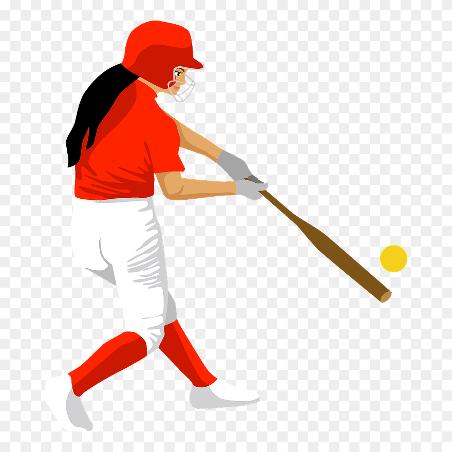 Softball Player Clipart - College Softball - Png Download