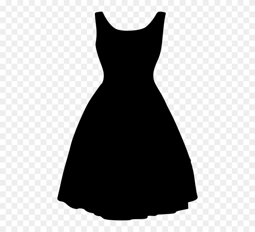 Dress Png - Black Wedding Dress Silhouette Clipart
