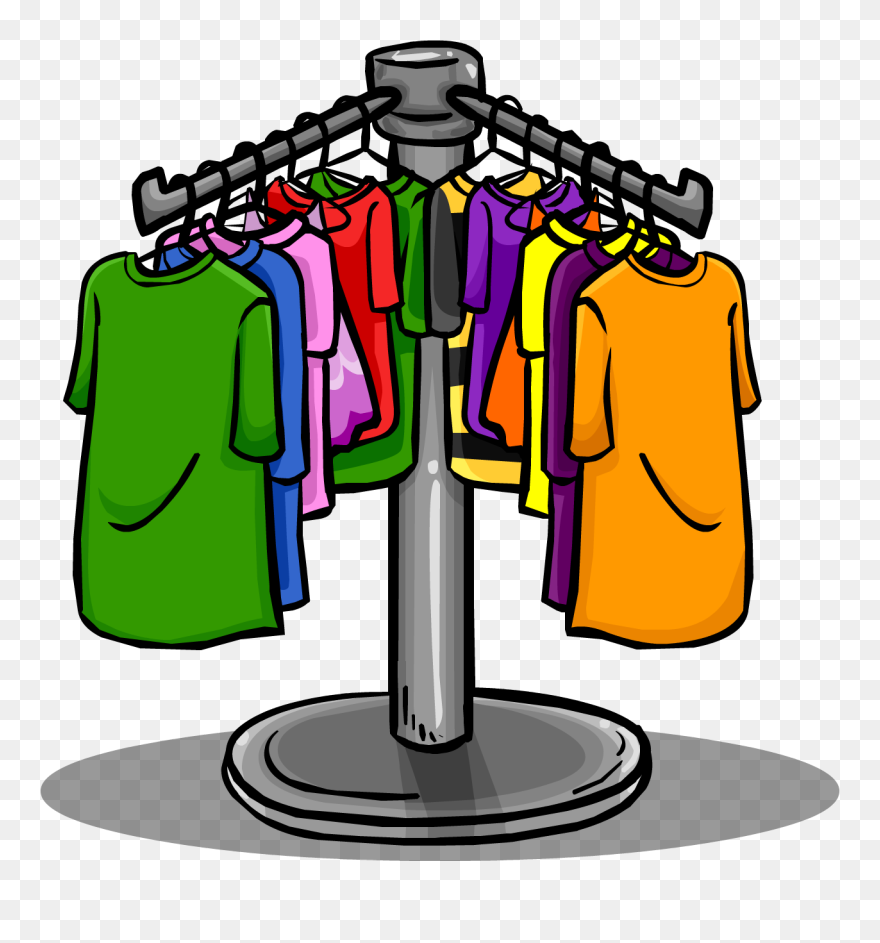 Club Penguin Wiki - Clothes Rack Clip Art - Png Download