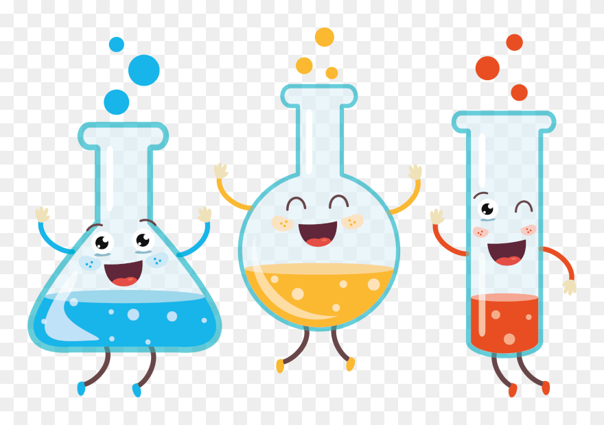 Happy Chemical Tube Cartoon Clipart