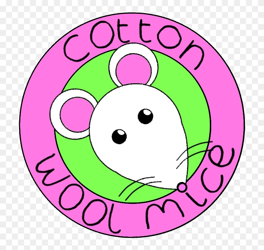 Cotton Wool Mice Logo - Circle Clipart