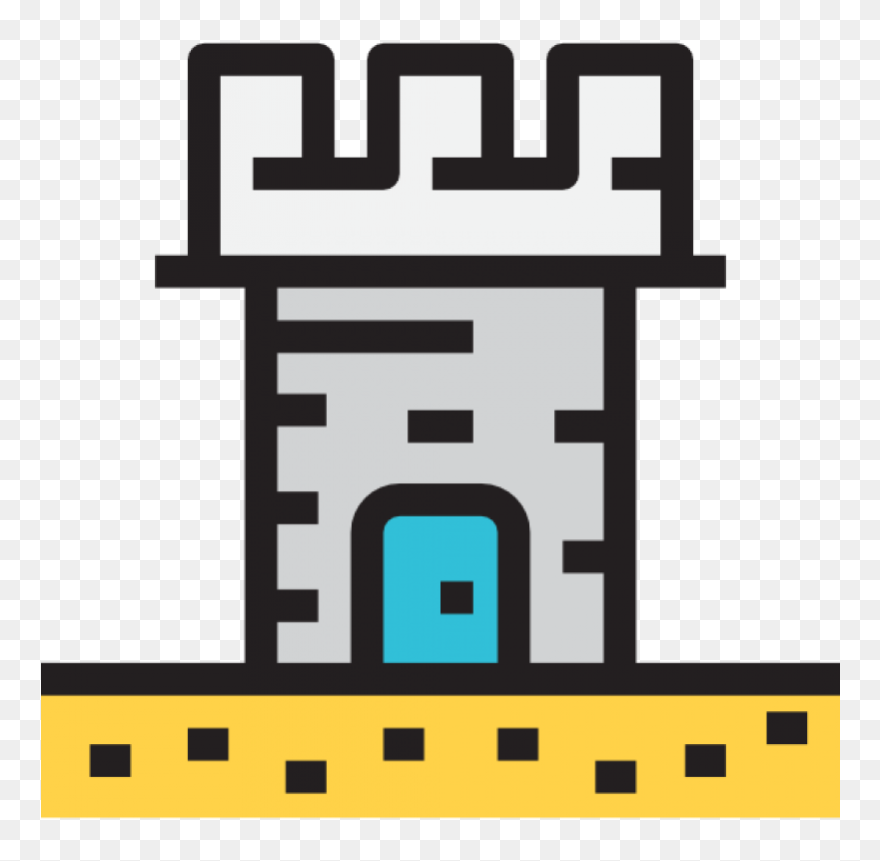 Drawing Of A Castle Png Image - Sand Art And Play Clipart