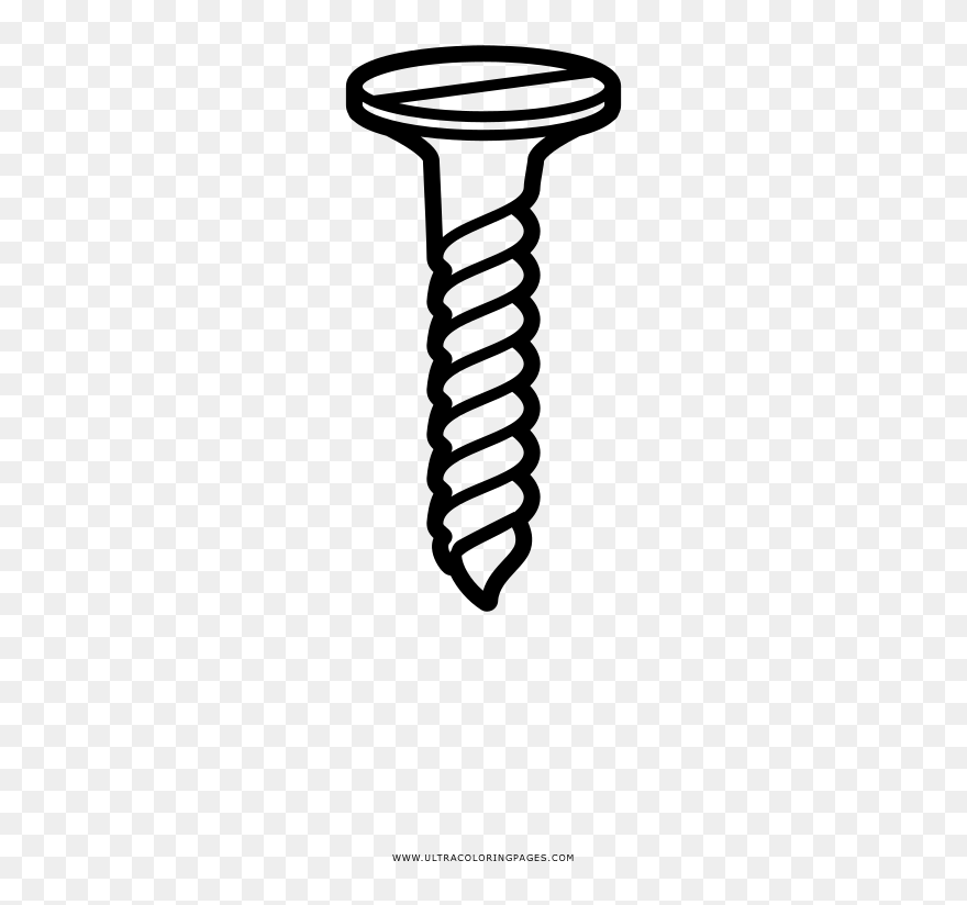 Screw Coloring Page Clipart