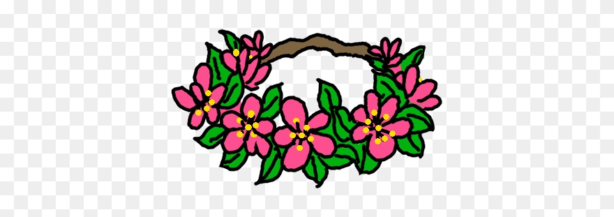 Easy Step By Step Flower Crown Drawing Clipart