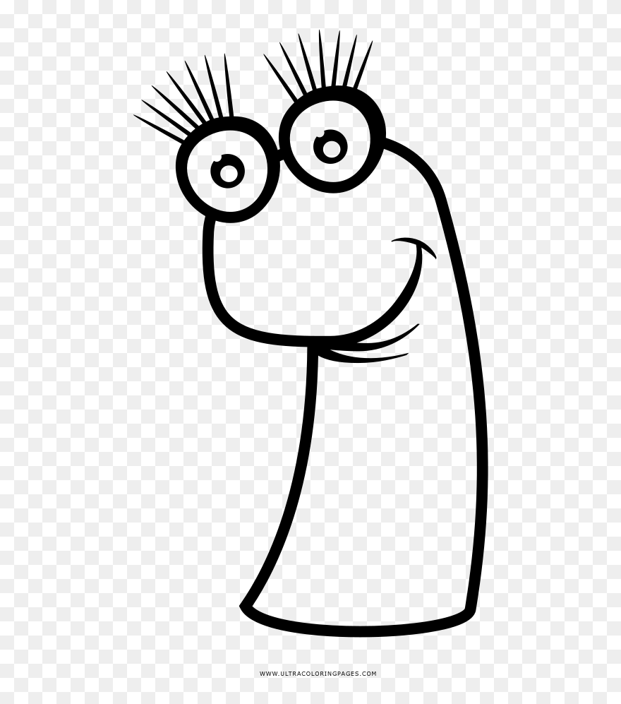 Hand Puppet Coloring Page Clipart