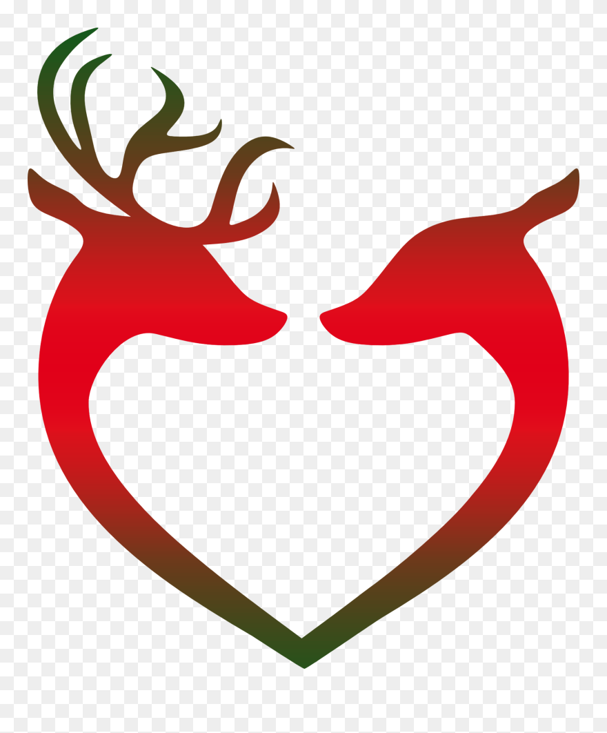 Deer Head Male And Female Clipart