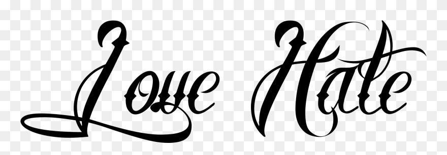 Love Tattoo Clipart Tatoo Design - Hate Love Tattoo Png Transparent Png