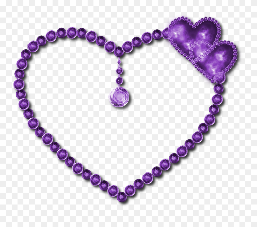 Transparent Necklace Clipart - Love Heart In Diamonds - Png Download