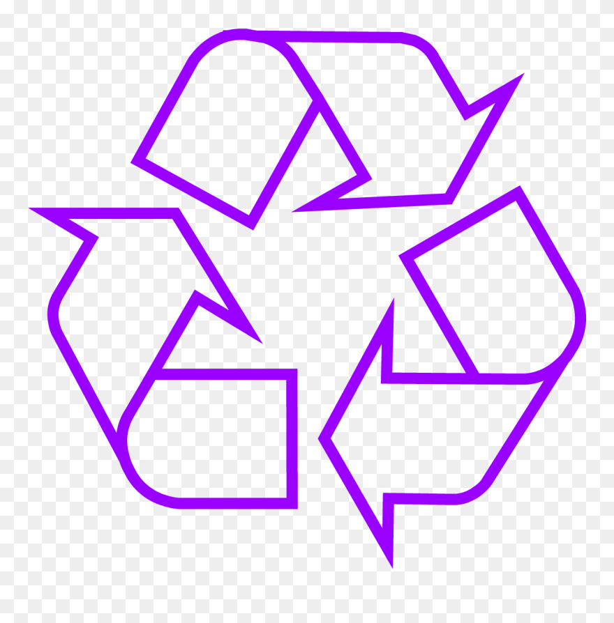 Recycling Symbol Icon Outline Purple - Recycling Symbol Clipart