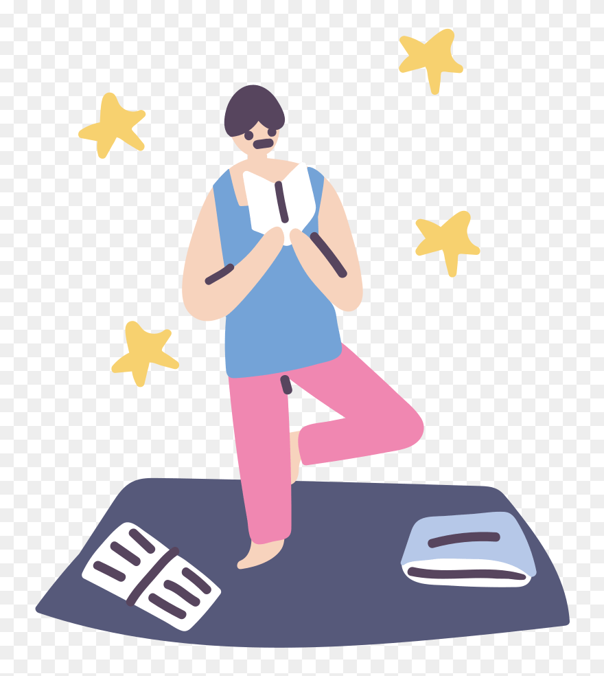 Yoga Girl Reads - Portable Network Graphics Clipart