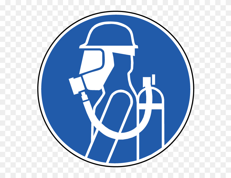 Transparent Breathing Png - Breathing Apparatus Safety Sign Clipart