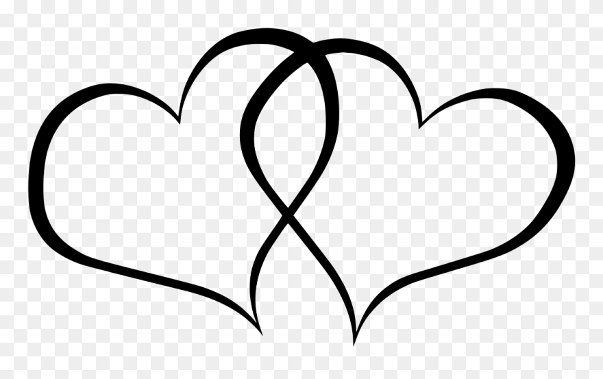 Heart Clip Art - Hearts Black And White Clipart - Png Download